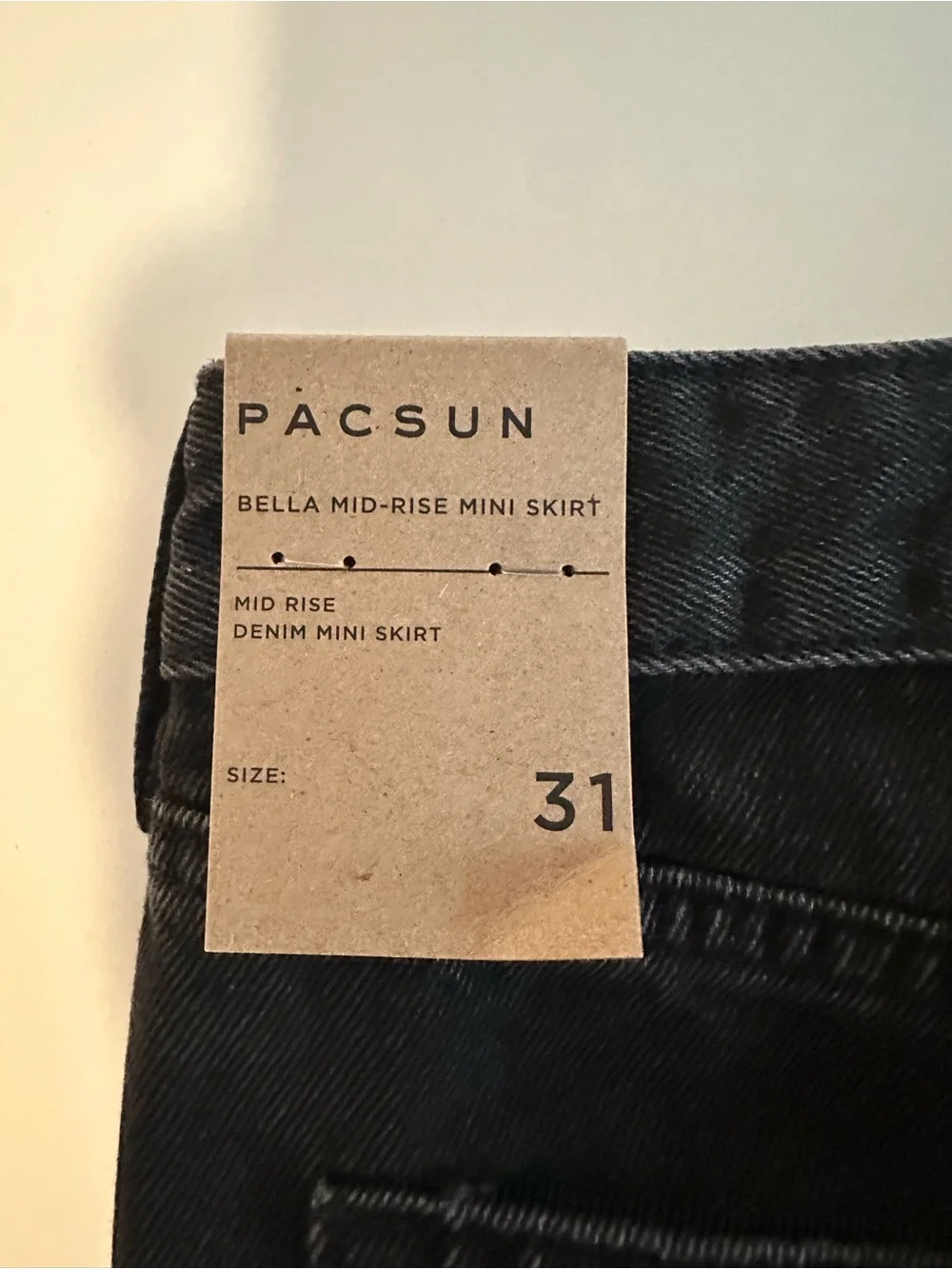 Eclipse Washed Black Denim Mini Skirt - Picture 3 of 3